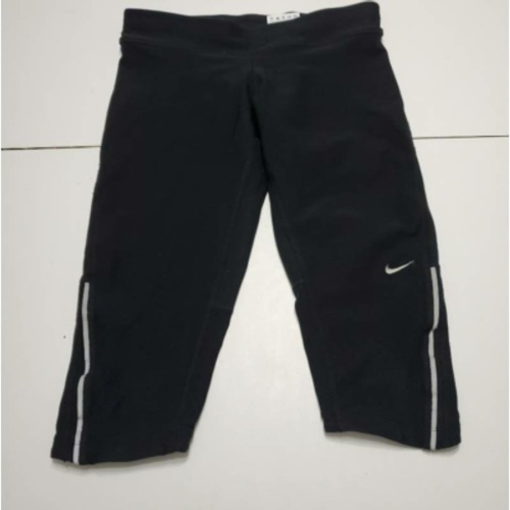 Nike Dri Fit Filament Running Capri Legging Black Womens XS